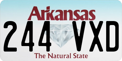 AR license plate 244VXD