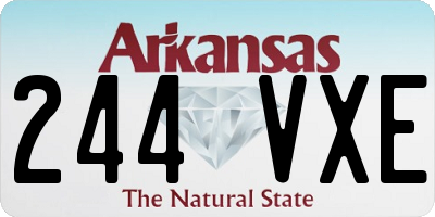 AR license plate 244VXE