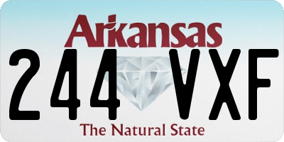 AR license plate 244VXF