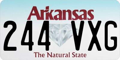 AR license plate 244VXG
