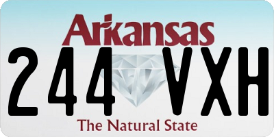 AR license plate 244VXH