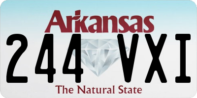 AR license plate 244VXI