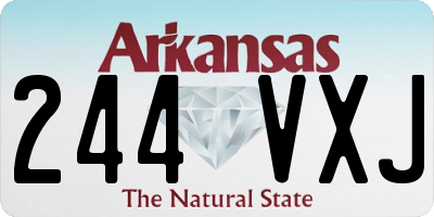 AR license plate 244VXJ