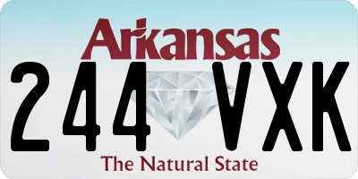 AR license plate 244VXK