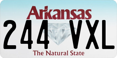 AR license plate 244VXL