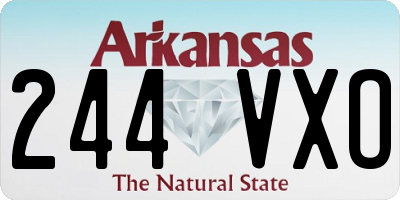 AR license plate 244VXO