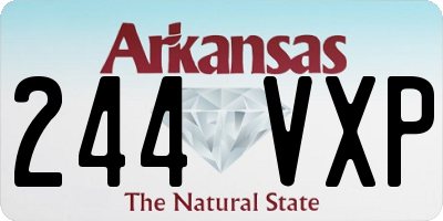 AR license plate 244VXP