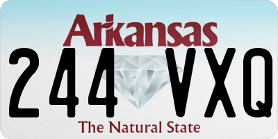 AR license plate 244VXQ