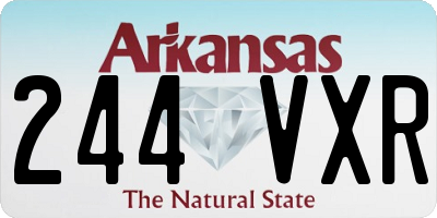 AR license plate 244VXR