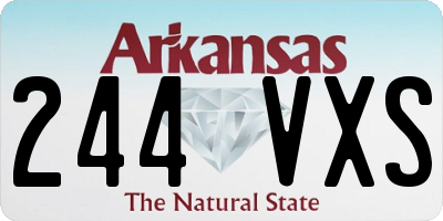 AR license plate 244VXS