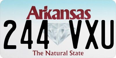 AR license plate 244VXU