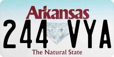 AR license plate 244VYA