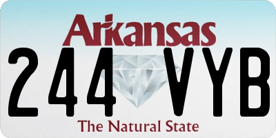 AR license plate 244VYB