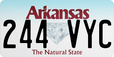 AR license plate 244VYC