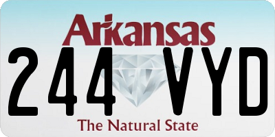AR license plate 244VYD