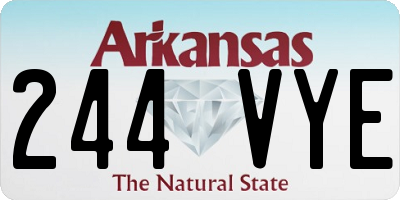 AR license plate 244VYE