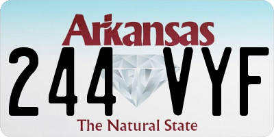AR license plate 244VYF