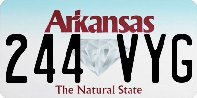 AR license plate 244VYG