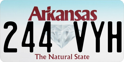 AR license plate 244VYH
