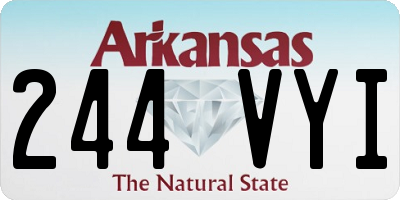 AR license plate 244VYI