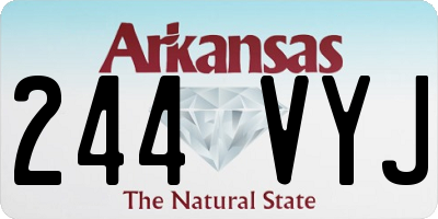 AR license plate 244VYJ