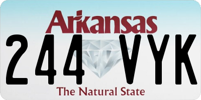 AR license plate 244VYK