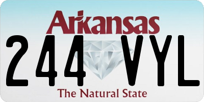 AR license plate 244VYL