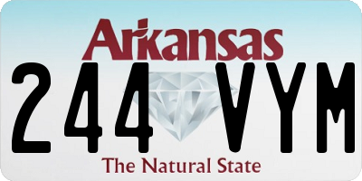 AR license plate 244VYM