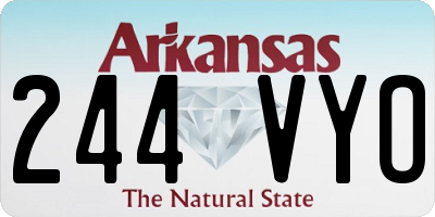 AR license plate 244VYO