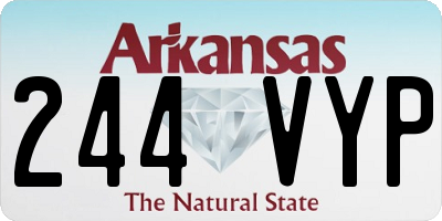 AR license plate 244VYP