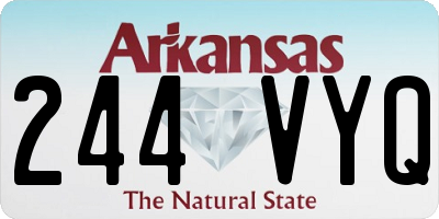AR license plate 244VYQ