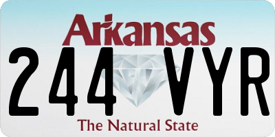 AR license plate 244VYR