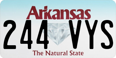 AR license plate 244VYS