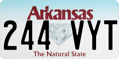 AR license plate 244VYT