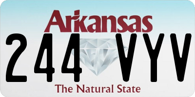 AR license plate 244VYV
