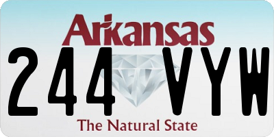 AR license plate 244VYW