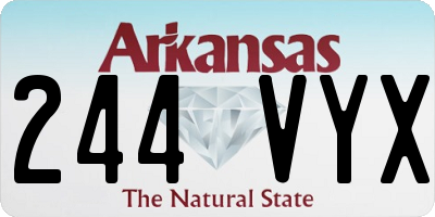 AR license plate 244VYX