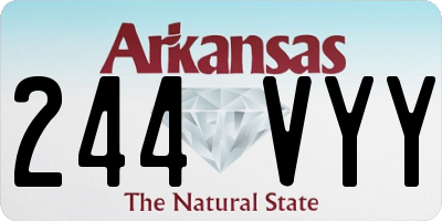 AR license plate 244VYY
