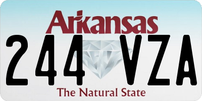 AR license plate 244VZA