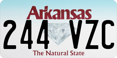 AR license plate 244VZC