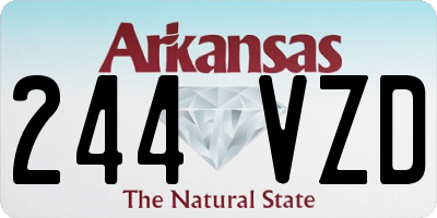 AR license plate 244VZD