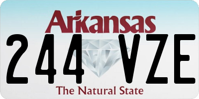 AR license plate 244VZE