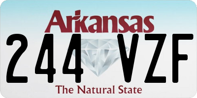AR license plate 244VZF