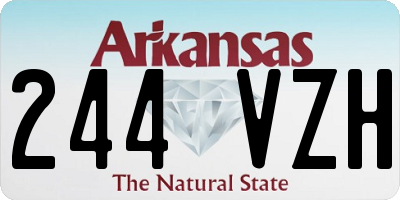 AR license plate 244VZH