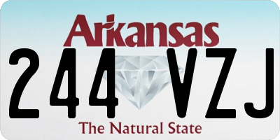 AR license plate 244VZJ