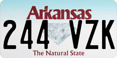 AR license plate 244VZK