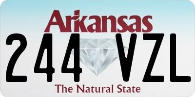 AR license plate 244VZL