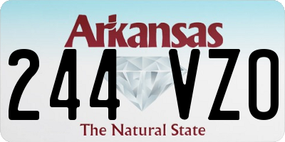 AR license plate 244VZO