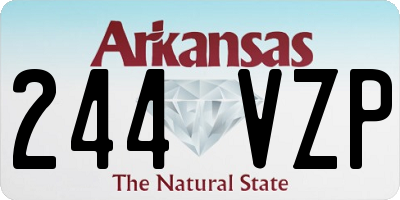 AR license plate 244VZP