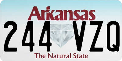 AR license plate 244VZQ